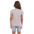 Girls summer pajama set Grey t-shirt + Grey Checkered shorts